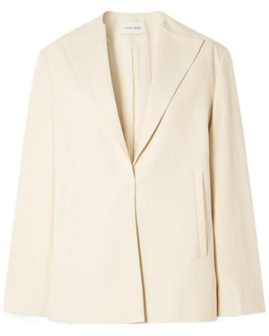 Loulou de Saison Rocco Textured Cotton-Blend Twill Blazer - Natural