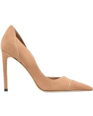 Jimmy Choo Slip On Pointed Toe Court Shoes - White
