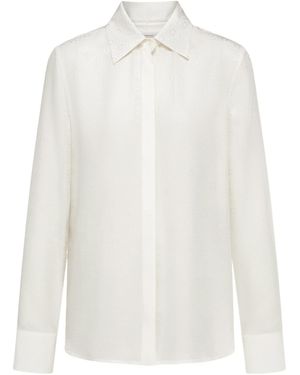 Ferragamo Gancini-Print Shirt - White