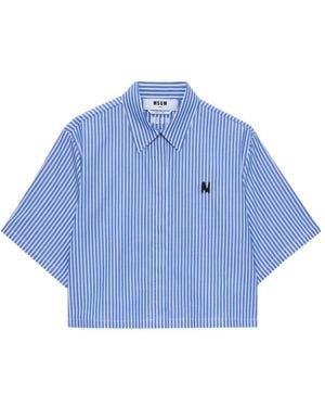 MSGM Striped Shirt - Blue