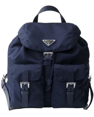 Prada Small Re-Nylon Backpack - Blue