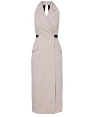 Max Mara Wool Canvas Midi Dress - Multicolor