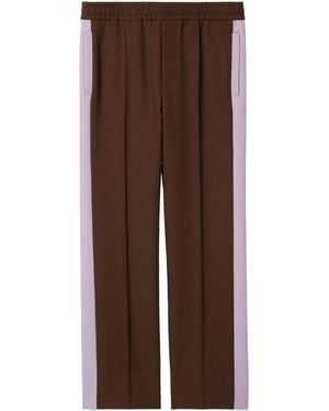 Gucci Stripe Detailed Pants - Brown