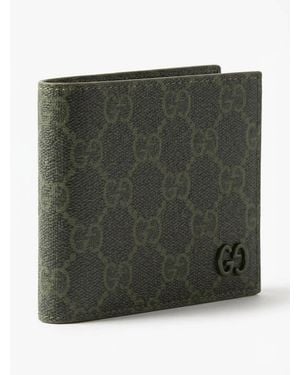 Gucci Gg Monogram Bi-Fold Wallet - Green