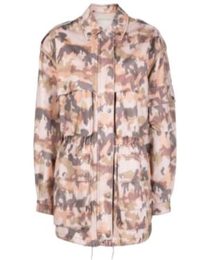 Isabel Marant Elize Camouflage-Print Jacket - Pink
