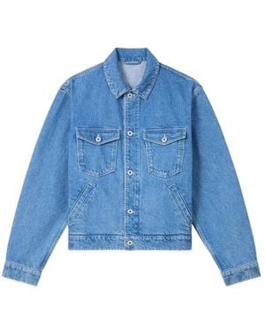 KENZO 'Boke Flower' Embroidered Trucker Jacket - Blue