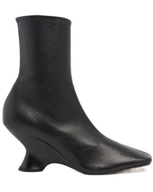 Dries Van Noten 65Mm Heeled Leather Ankle Boots - Black