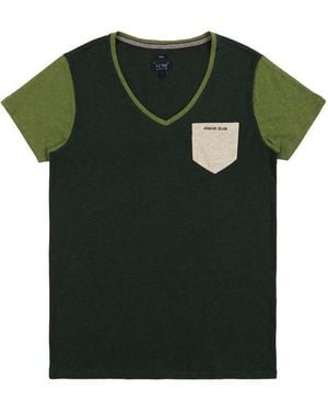 Armani Jeans Splicing Details T-Shirt - Green