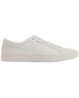 BOSS Solid Color Tennis Sneakers - White
