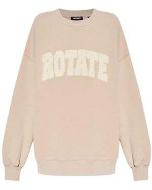 ROTATE BIRGER CHRISTENSEN Logo-Appliqué Sweatshirt - Natural