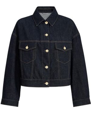 Brunello Cucinelli Long-Sleeved Denim Jacket - Blue