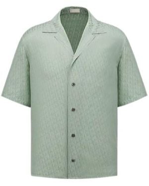 Dior Homme All-Over Logo Patterned Short-Sleeved Shirt - Green