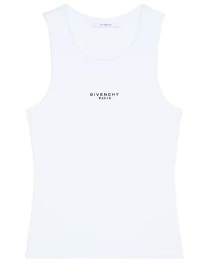 Givenchy Paris Logo Printed Slim-Fit Tank Top - White