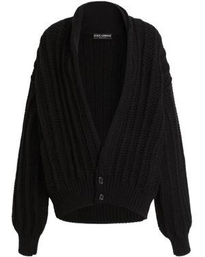 Dolce & Gabbana Oversized Cardigan - Black