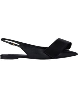 Givenchy Twisted Ribbon Flat Slingbacks - Black