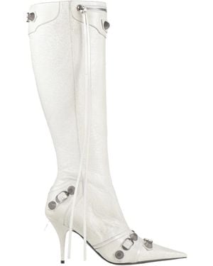 Balenciaga Leather Boots - White