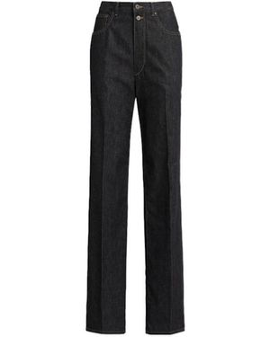 Lemaire High Waist Denim Straight Jeans - Black