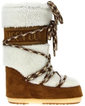 Moon Boot Lab69 Icon Round Toe Snow Boots - Natural