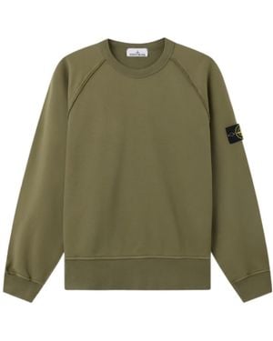 Stone Island Oversized-Fit Crewneck Sweatshirt With Raglan Sleeves - Green