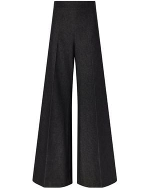 Carolina Herrera Diana High-Rise Wide-Leg Jeans - Black
