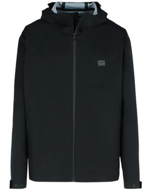 Dolce & Gabbana Logo Plaque Zipped Bomber Jacket - Black