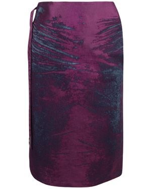 DIESEL Belt Loop Midi Skirt - Purple