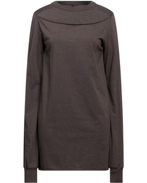 Rick Owens Solid Color T-Shirts - Brown