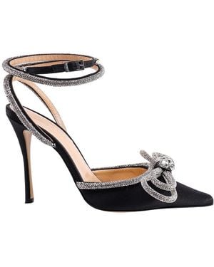 Mach & Mach Mach Mach Bow Embellished Pointed Toe Court Shoes - White