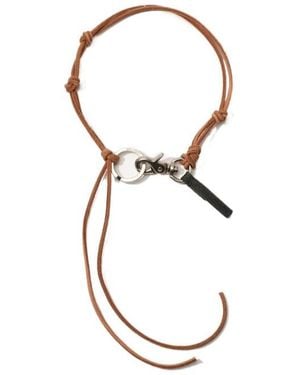 Our Legacy Adjustable Leather Necklace - Metallic