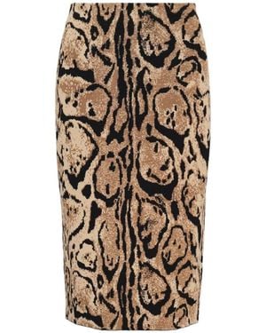 Stella McCartney Animal Print Jacquard Midi Skirt - Multicolour