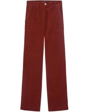 A.P.C. Corduroy Straight-Leg Jeans - Red