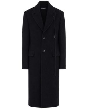 Ann Demeulemeester Aldina Strap-Detailed Long Coat - Black