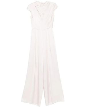 Max Mara Short-Sleeved Jumpsuit - White