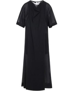 Carven Draped Midi Dress - Black