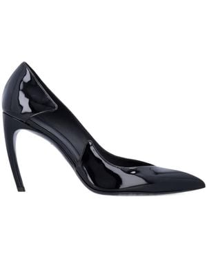 The Attico 95Mm Mia Patent-Leather Pointed-Toe Pumps - Blue