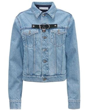 JW Anderson Jw Anderson Padlock Strap Trucker Jacket - Blue