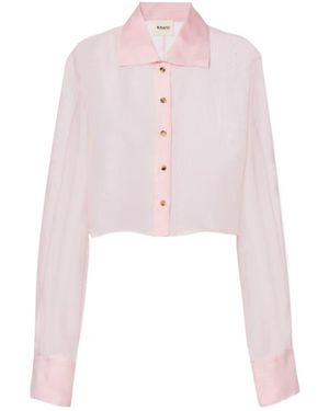 KHAITE Jasen Silk Organza Shirt - Pink