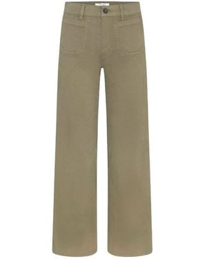 FRAME Le Slim Palazzo Modernist Pocket Jeans - Green