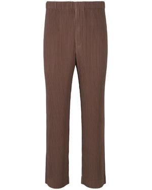 Homme Plissé Issey Miyake Homme Plissé Issey Miyake Colour Pleats Trousers - Brown