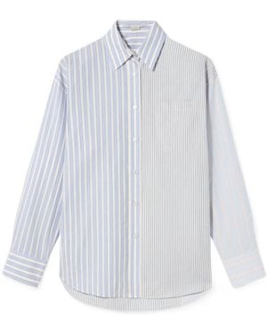 Stella McCartney Multi-Way Stripe Pattern Cotton Shirt - White