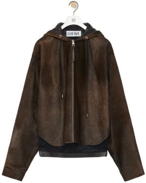 Loewe Hooded Jacket - Brown