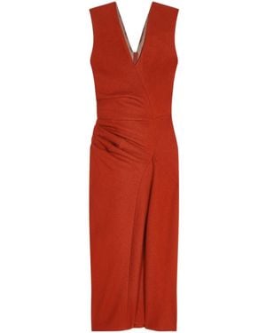 Dries Van Noten Draped Midi Dress - Red