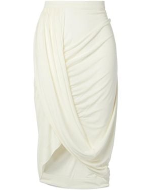 Dries Van Noten Pleated Midi Skirt - White