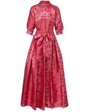 Jonathan Simkhai Belted Jacquard Dress - Red