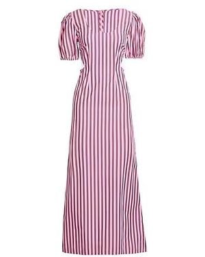 Ganni Striped Dress - Purple