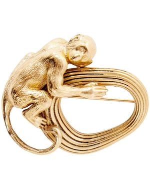 KHAITE Monkey Brooch - Metallic