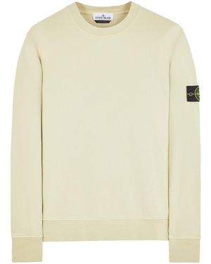 Stone Island Logo Patch Crewneck Sweatshirt - Natural