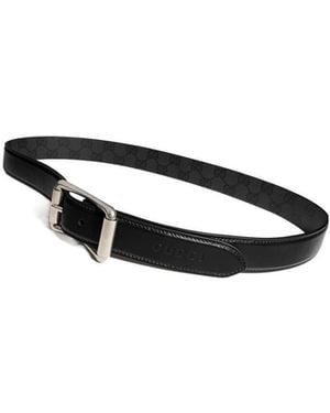 Gucci Reversible Belt With Roller Buckle - White