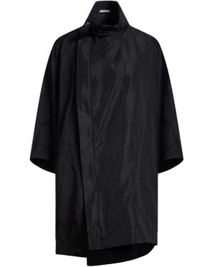 Rick Owens Minimalist Solid-Color Raincoat - Black
