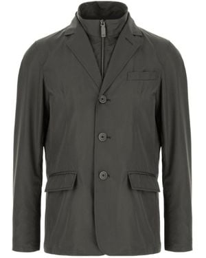 Herno Three-Button Jacket - Gray